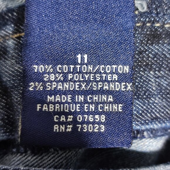 Seductions FD jeans skinny straight women's junior size 11 blue low-rise - Picture 7 of 13